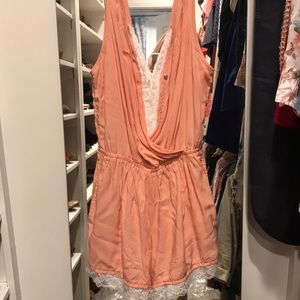 Peach Lacey romper